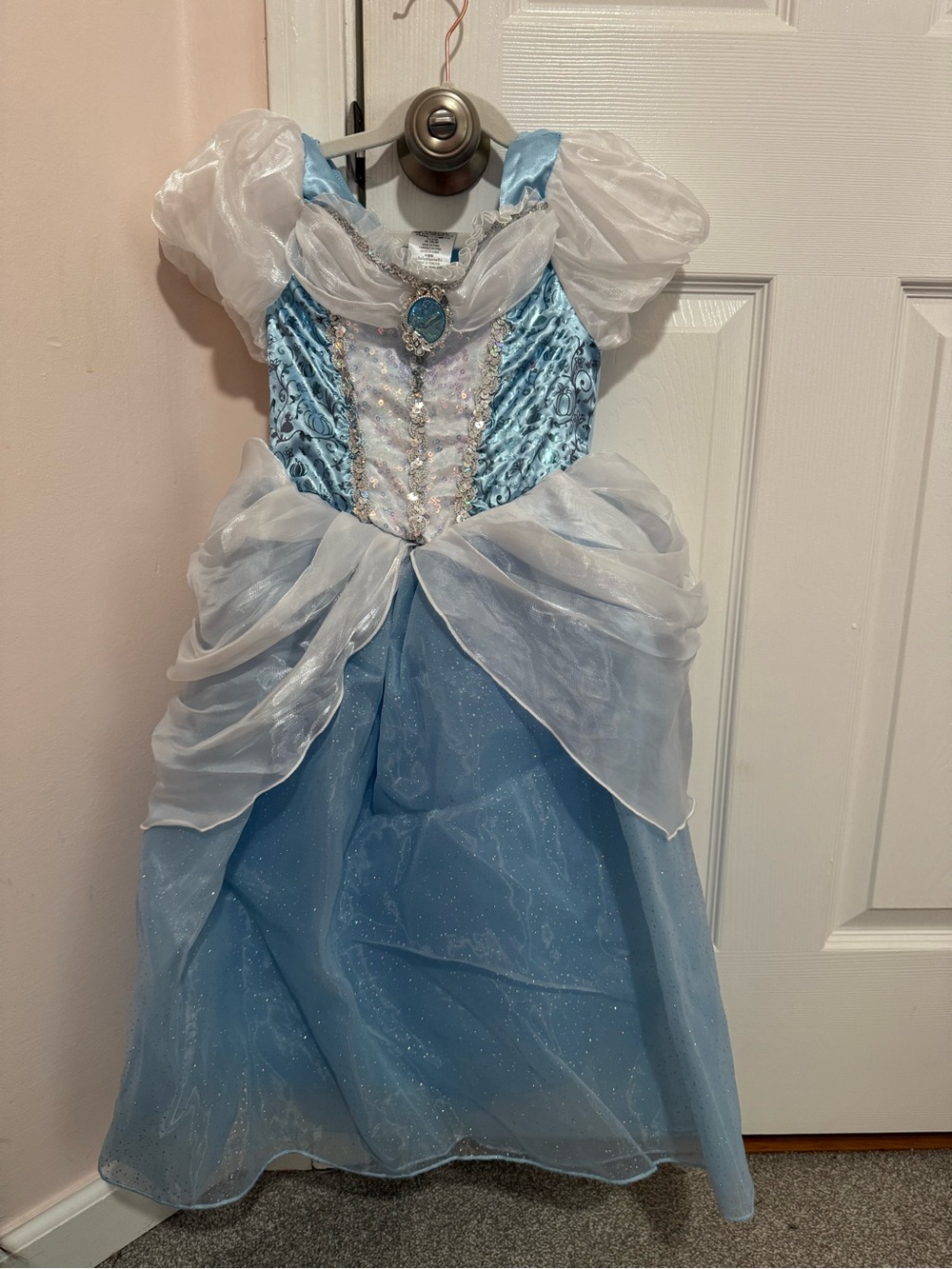 Disney Cinderella Girls 5/6 Blue Princess Costume Gown